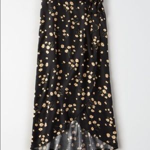 American Eagle Floral Print Wrap midi Skirt